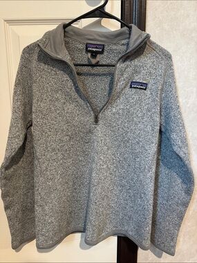 Patagonia Heather Gray Quarter-Zip Fleece Pullover